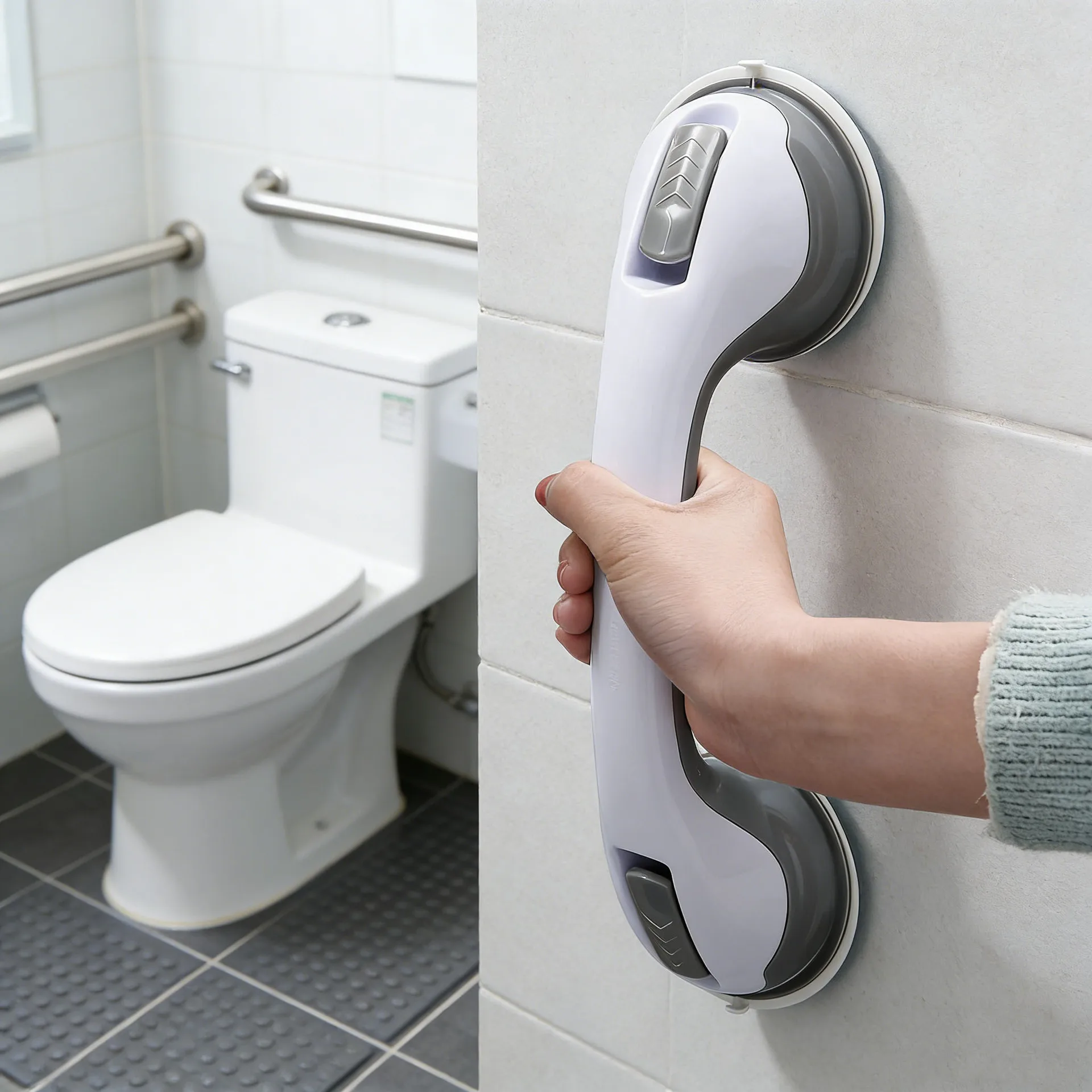 

Bathroom armrest anti-fall suction cup bathroom bathtub children -slip glass doors and windows elderly handle modern simplicity