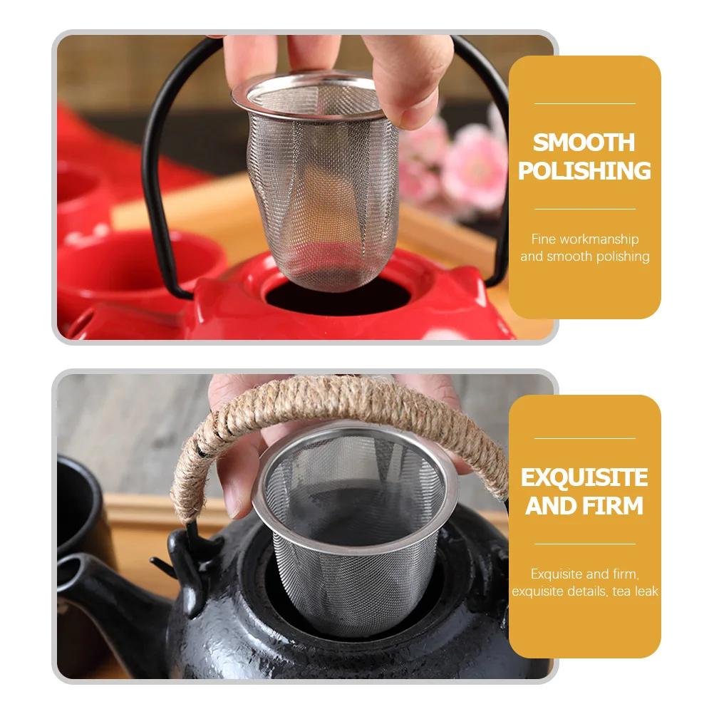 

4Pcs Premium Stainless Steel Tea Strainer Infuser Accessories Smooth Polishing Practical Gift Teapot Infuser Tea Pot Accessories