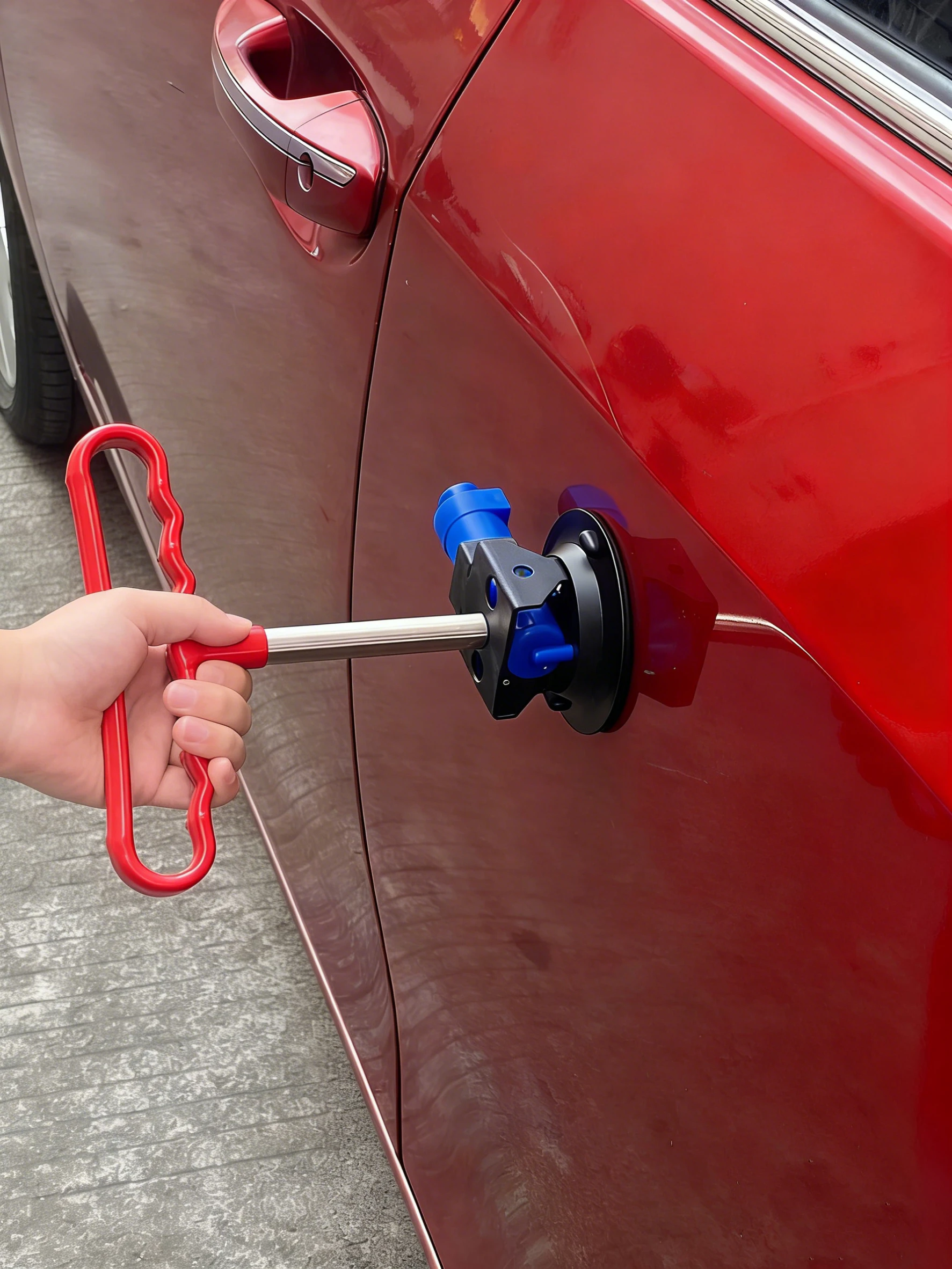 

Вакуумный вытягиватель вмятин с волнообразной ручкой 2026 Новая модель, Мощный инструмент для бескрасочного ремонта вмятин кузова, Подходит для удаления градовых повреждений