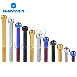 Wanyifa Titanium Bolt M5x10/15/20/25/30/35/40/45/50/55/60mm T25 Torx Head Bicycle for Motorcycle Car Refit Fastener Brake Screws