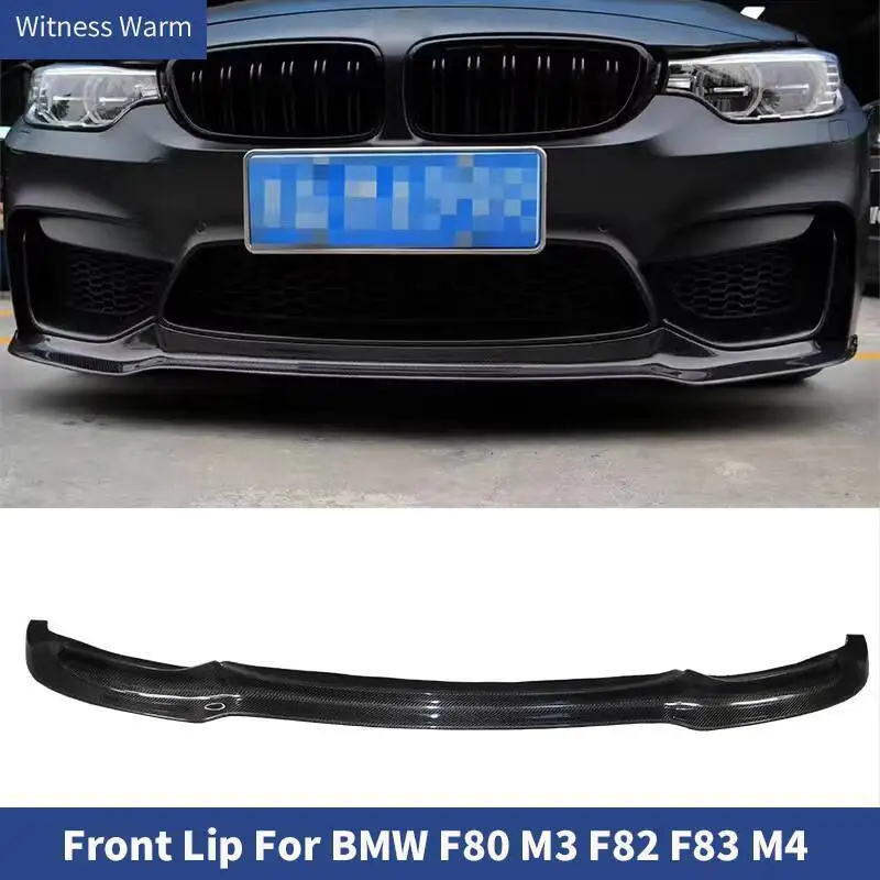 Becquet de menton de pare-chocs avant en Fiber de carbone Style V pour BMW F80 F82 F83 M3 M4 2014 -2020