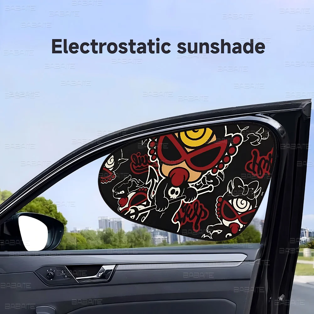 اليابان الموضة هستيري سيارة صغيرة ظلة الصيف نافذة السيارة غطاء الفيلم ظلة واقية من الشمس نافذة ظلة الستار Sunblock #4