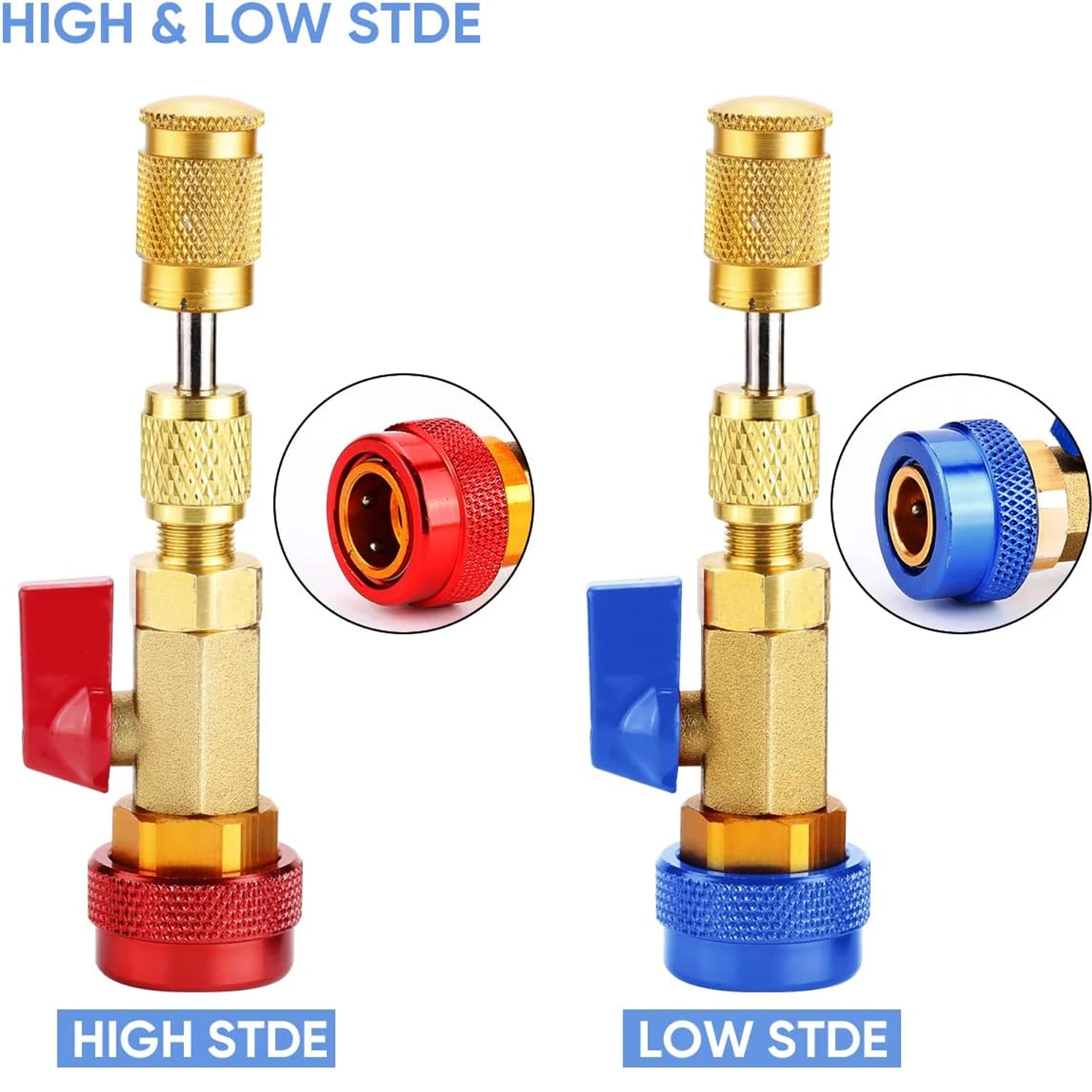 AC Valve Core Removal Tool, R134a R1234yf Valve Core Remover Installer Tool Kit for Automotive Air Conditioning Systems