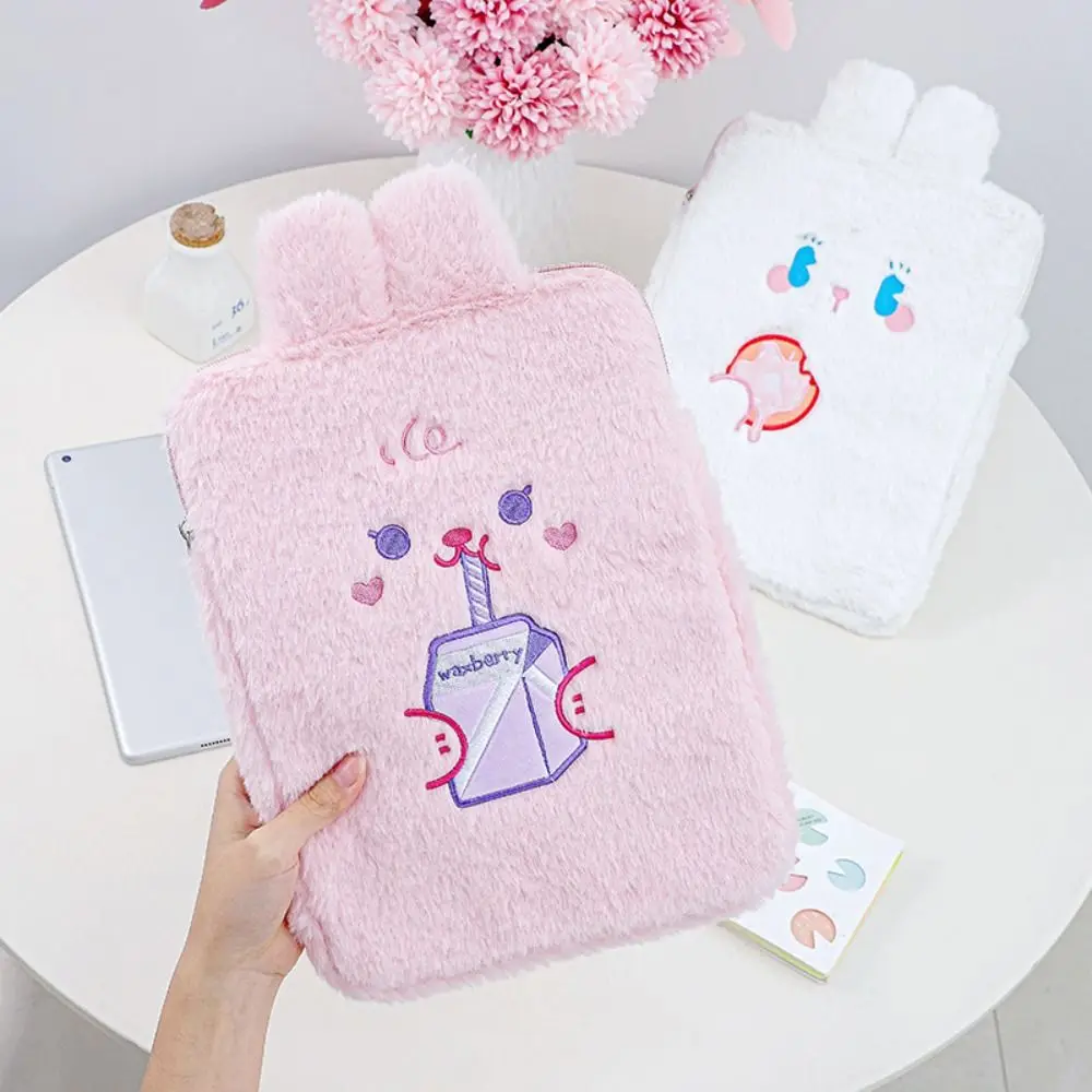 

9-11 Inch Plush Laptop Sleeve Portable Shockproof Rabbit Case Padded Shockproof Soft Plush Notebook Storage Bag Daily Commute