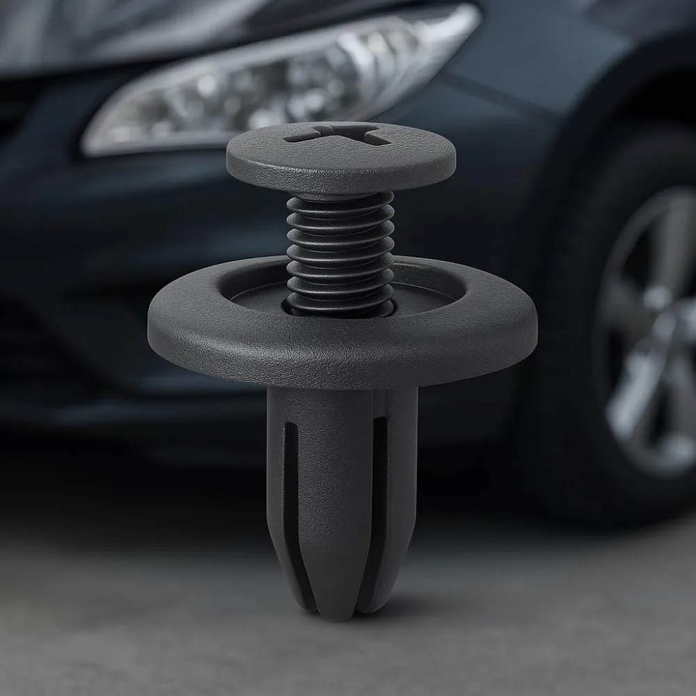 100 Pcs Car Fender Skirt Push-Type Plastic Nylon Retainer Clips Fasteners 15x12x6mm