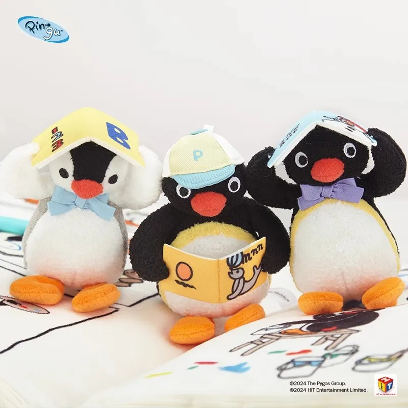 New Kawaii Cute Pingu Pinga Penguin Graduation Gift Plush Key chains Kids Stuffed Toys Small Pandent For Children 12CM