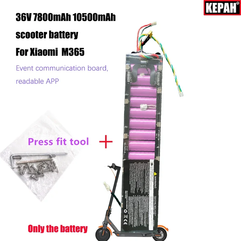 

18650 10S3P 36V 7800mAh 10500mAh XIAOMI M365 Mijia 1S pro electric scooter lithium Battery Pack with Bluetooth Communication