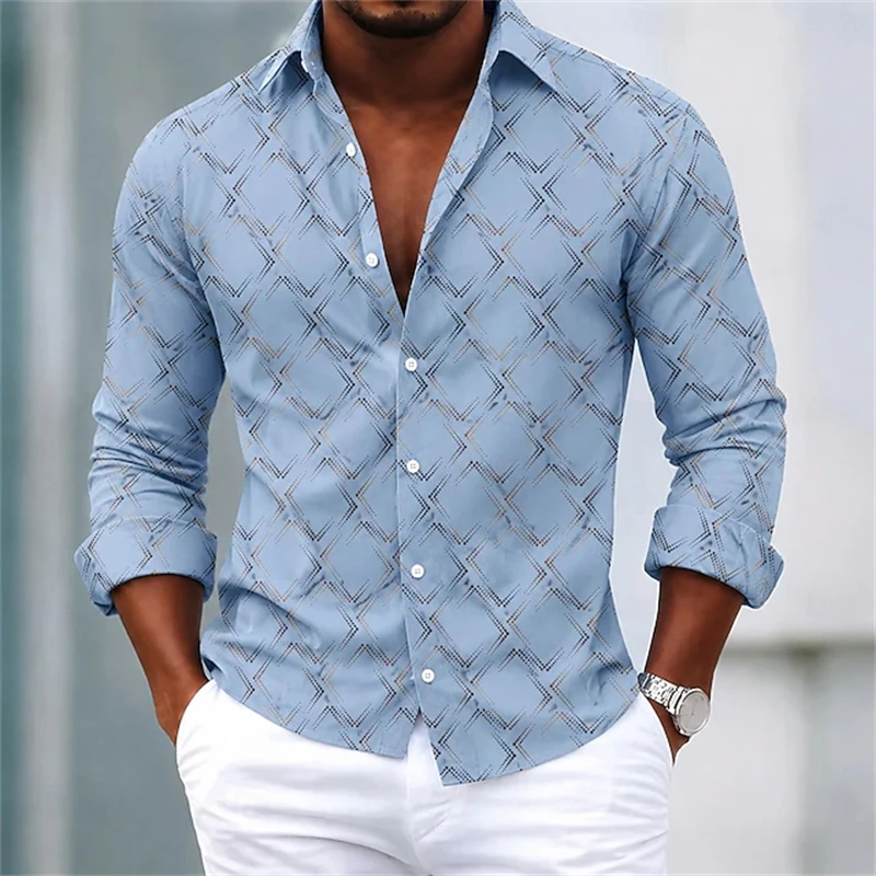 New Men's Autumn Long-Sleeve Shirt Minimalist Casual Button-Down with Collar Loose Comfortable and Stylish Street-Style Top