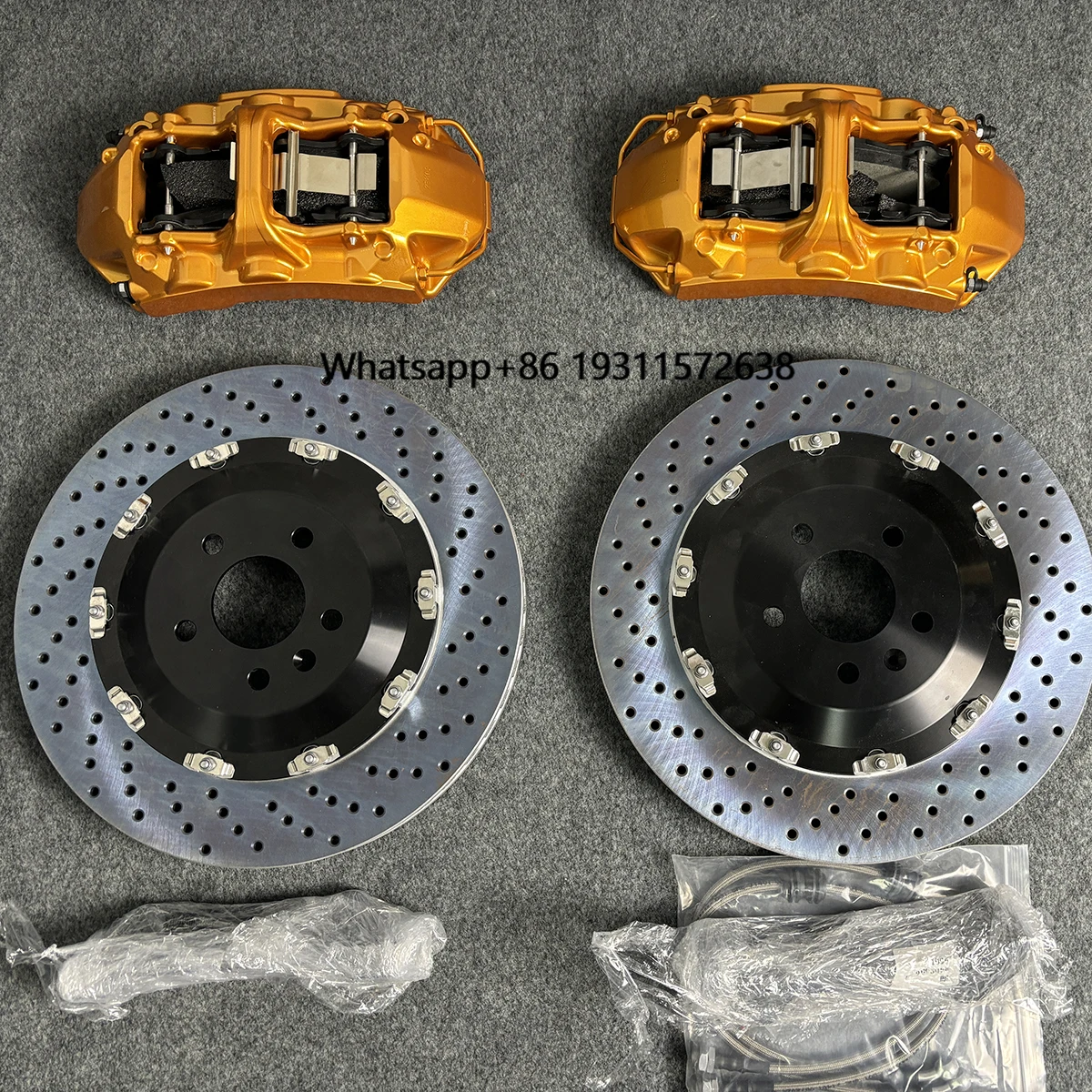 

Brake System Upgrade Gold Brake Kit 6 Piston 4 Piston Brake Kit Set for Car Tuning for Golf Polo Beetle Tiguan Scirocco Series