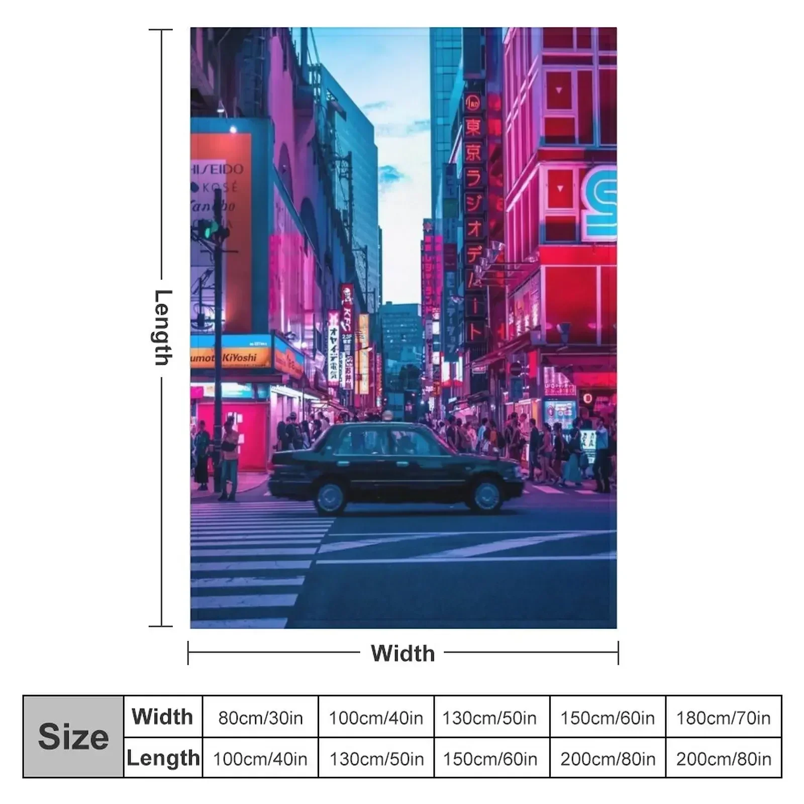 New Evening sights of Akihabara Throw Blanket couch cozy soft plush fuzzy picnic outdoor blanket