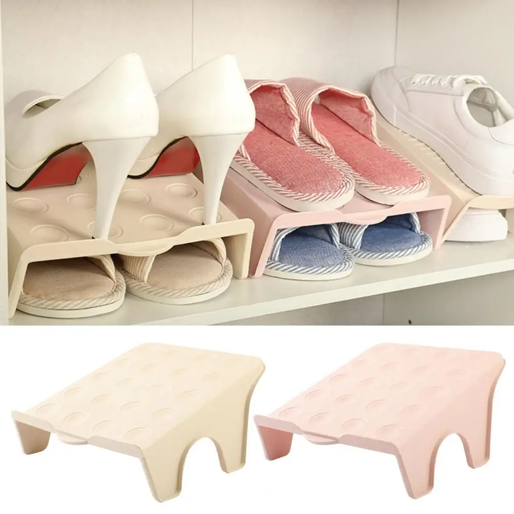 Shoe Tray Storage Organizer Non-Slip Design Strong Load-bearing Shoe Stand High Heels Slippers Organizer Shelf Shoe Holder 신받침