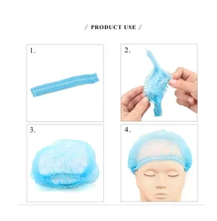 100pcs Disposable Non Woven Fabric Sterile Hat For Grafting Eyelash Makeup Hair Net Caps SPA Hair Salon Bathroom Supplies