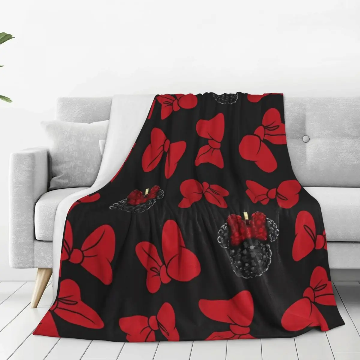 Animated Mickey Minnie Mouse Love Warm Soft Blankets Decorative Plush Throw Blanket Couch Chair Flannel Bedspread Sofa Bed Cover