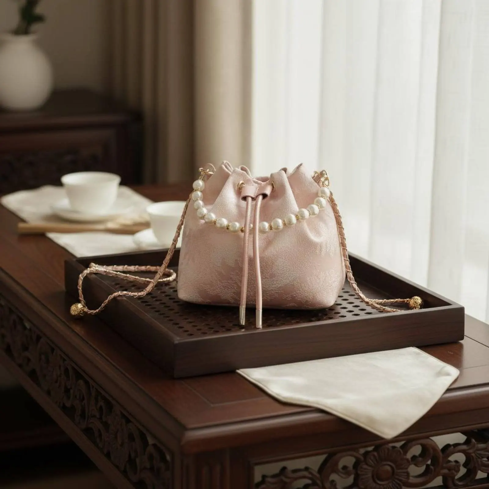 chinese-design-crossbody-bag-elegant-embellishments-drawstring-pouch-bag-mini-crossbody-purse-lightweight-apparel-accessory