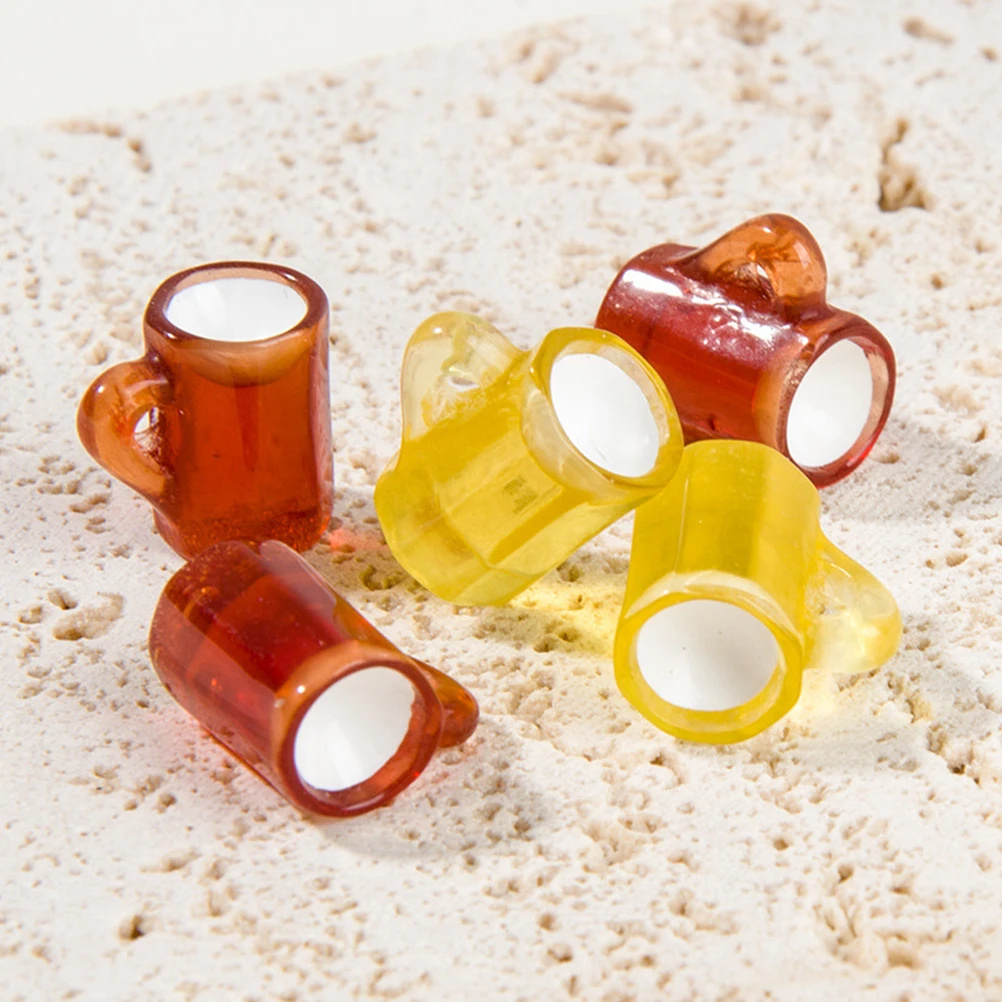 

20 Pcs Mini Beer Mug Dollhouse Craft Supplies Kitchen Accessories Cups Bottle Decor Drinkware Party Decorations Model Bar