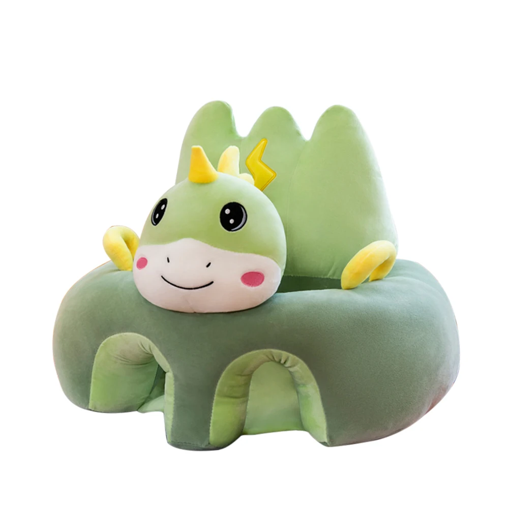 Baby Support Seat Cover Infant Cartoon Animal Plush Learning To Sit Sofa Comfortable Stuffed Doll Baby Rest Seat Chair No Filler