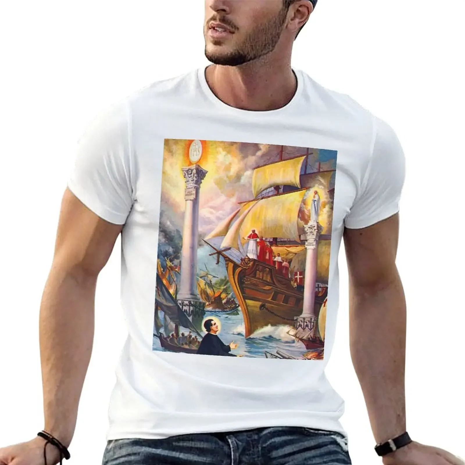 

Vision of Sant John Bosco T-Shirt vintage anime shirt boys whites plus sizes t shirts for men