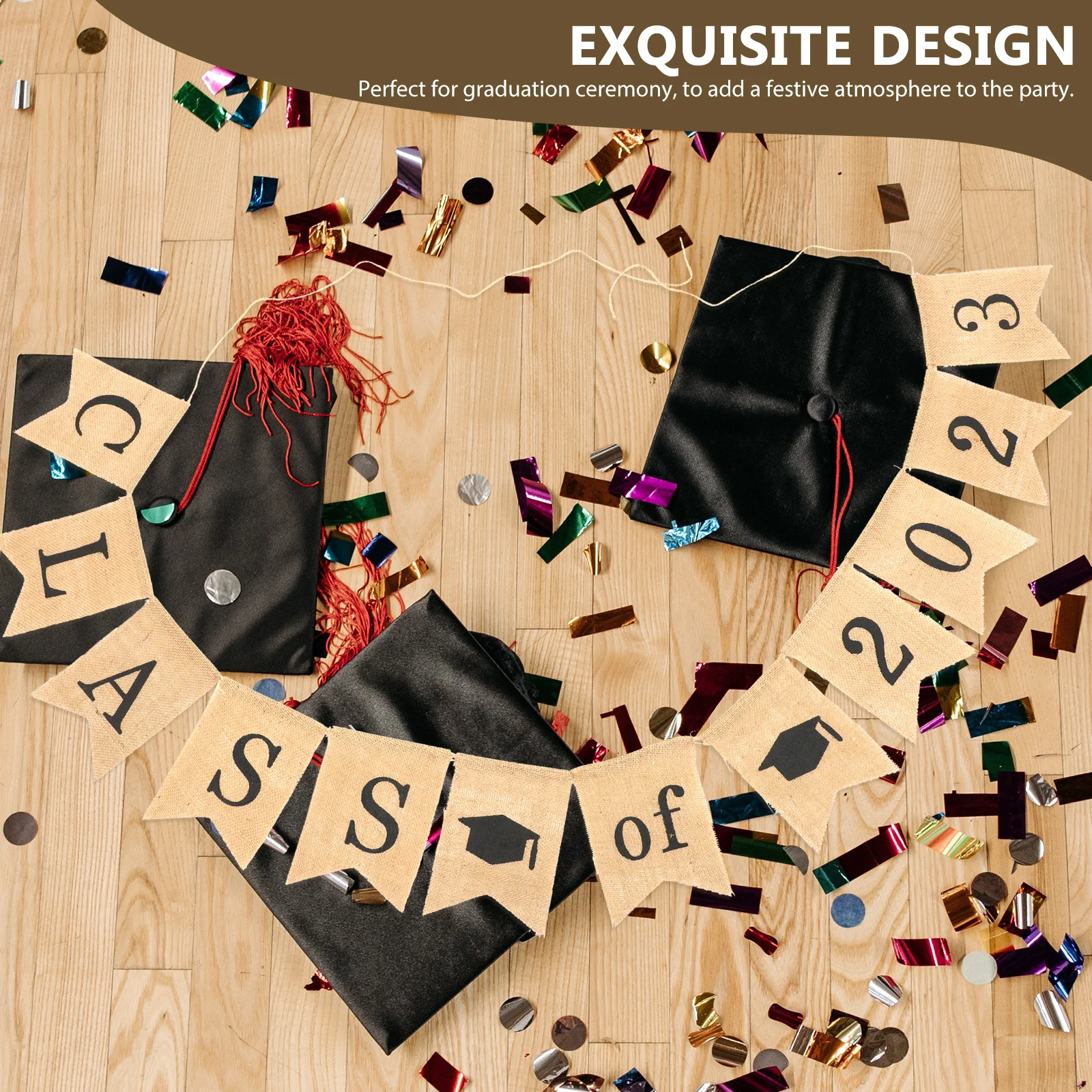 

Graduation Party Decoration Banner Class Of 2023 Hanging Bunting For Indoor Outdoor Use Photo Prop Background Wall Decor Party