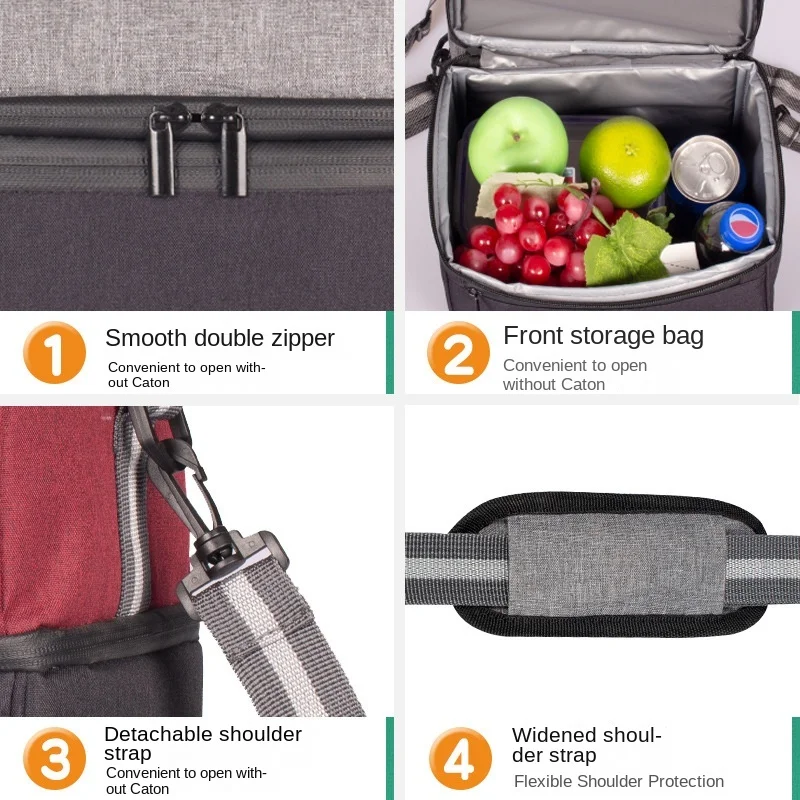 High Quality Thickened Insulated Bag Outdoor Picnic Camping Cooler Fresh-Keeping Shockproof Waterproof Cooler Fresh Food Case