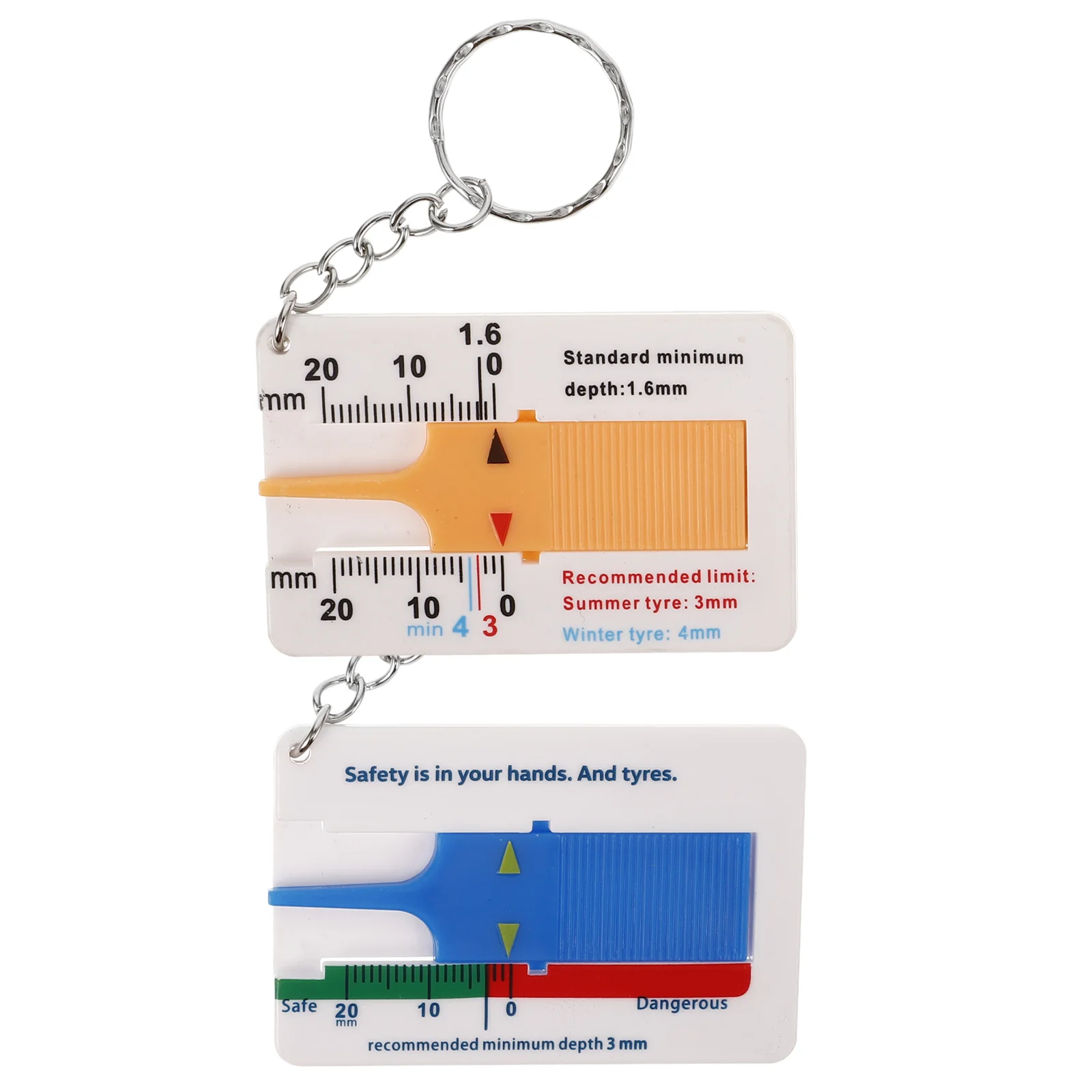 

2Pcs Tire Tread Depth Gauge Tool Precise Measurement for Safe Driving Easy Handling Portable Design Tire Depth Gauge Tool