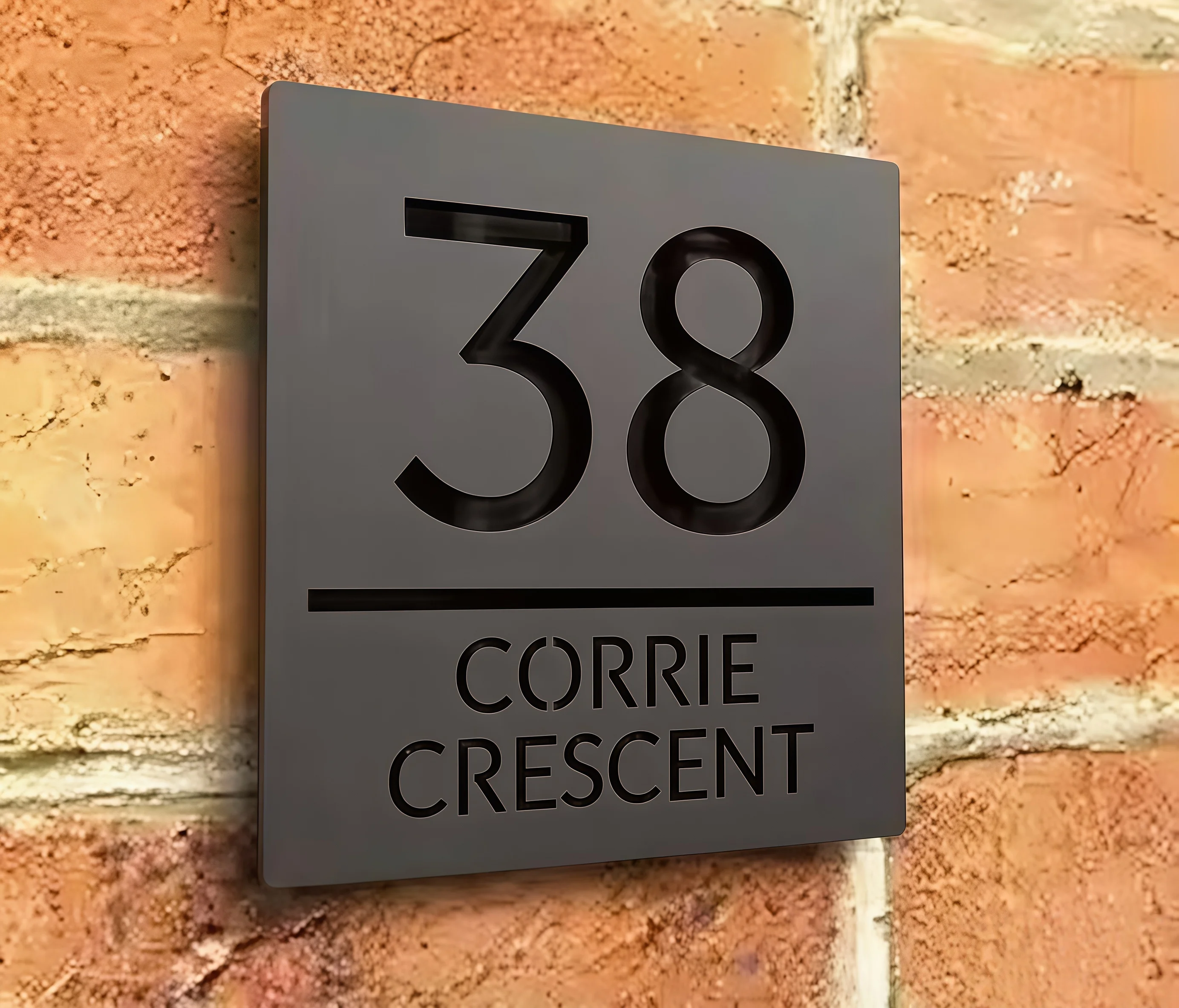 Customized Laser-Cut Acrylic Double-Sided Door Number Plates, Suitable for Outdoor Street Addresses & Home Decoration, Wall-Moun