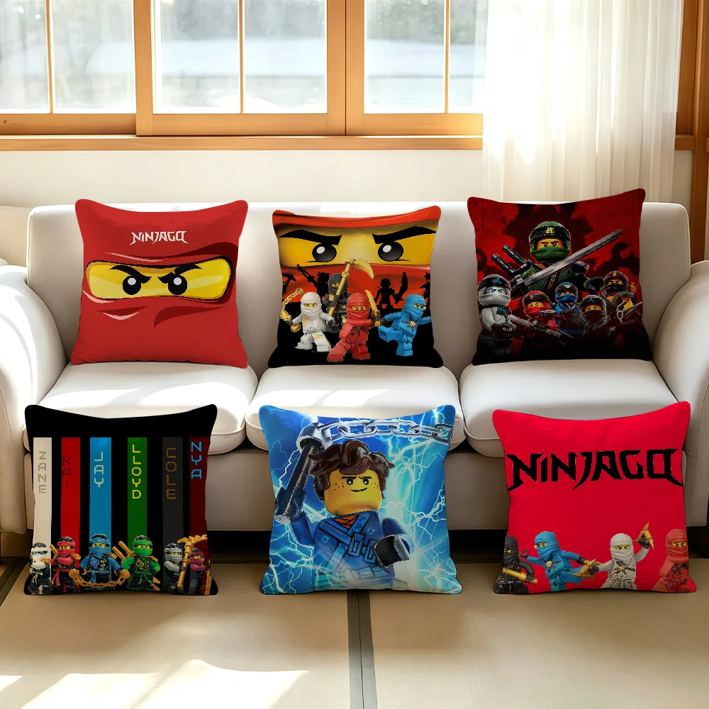 Cartoon N-Ninjago cushion cover Anti-dustmite Sofa Cushion Decorative Office Cover Lounge Area Indoor & Outdoor Use