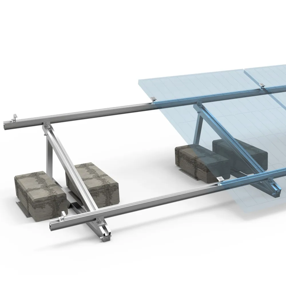 Solar Mounting System Folded triangle flat roof mount for  Greenhouse Structure