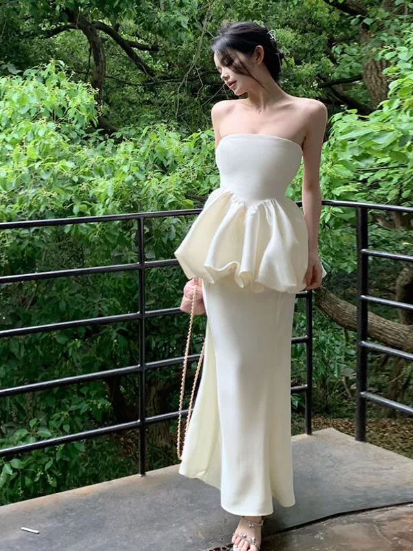 

Модный летний комплект из двух предметов: сексуальный топ на одно плечо и пышный жилет без рукавов с круглым вырезом для пляжного отдыха