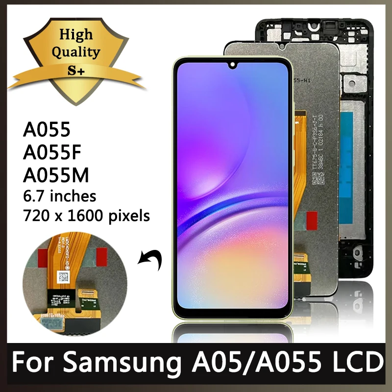 

Tesded New For Samsung A05 LCD Display Touch Screen Digitizer Assembly A055 A055M A055F A055F/DS Display Replacement