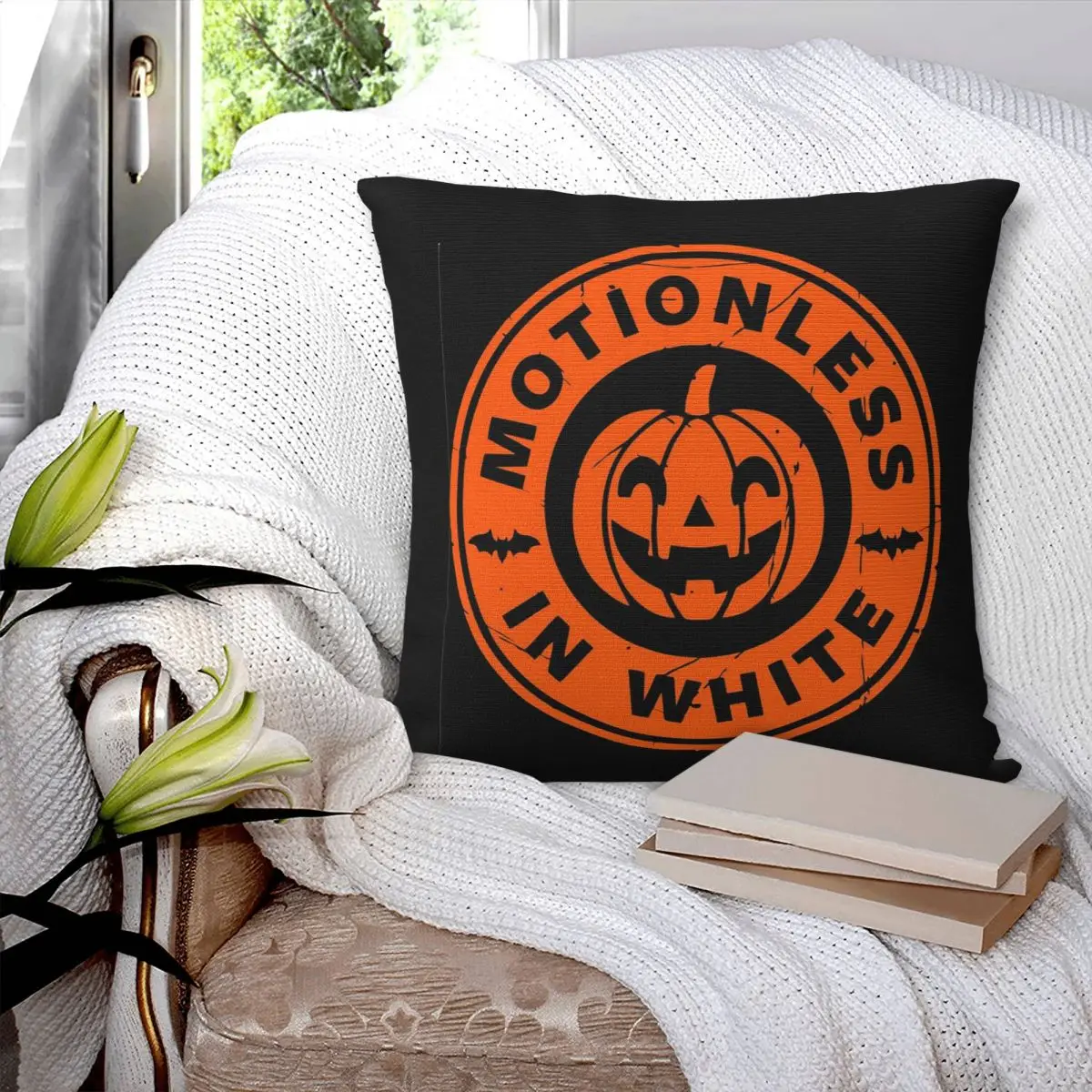 Motionless In White Hallowee Square Pillowcase Pillow Cover Polyester Cushion Decorative Comfort Throw Pillow for Home Bedroom