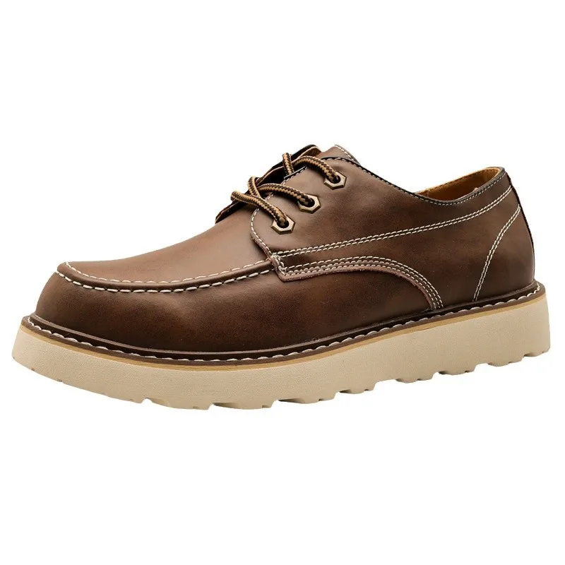 

CLAIAMI Genuine Leather Men Shoes Leather Breathable British Outdoor Shoes Men Handmade Luxury Cowhide Casual Sneakers Zapatos