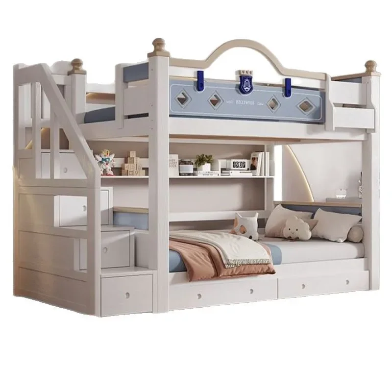 

Cherry wood mother and child bed Solid wood upper and lower beds Double high and low beds Children's new bold upper and lowe