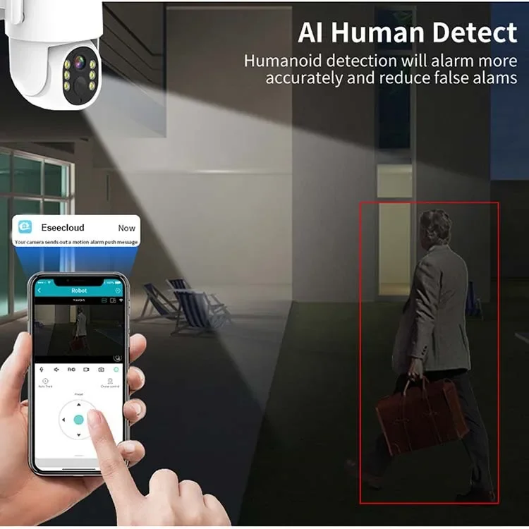 Jianvision Wireless Surveillance Ptz Solar Camera Wifi Detecteur Mouvement with Solar Panel and Hard Drive 2TB