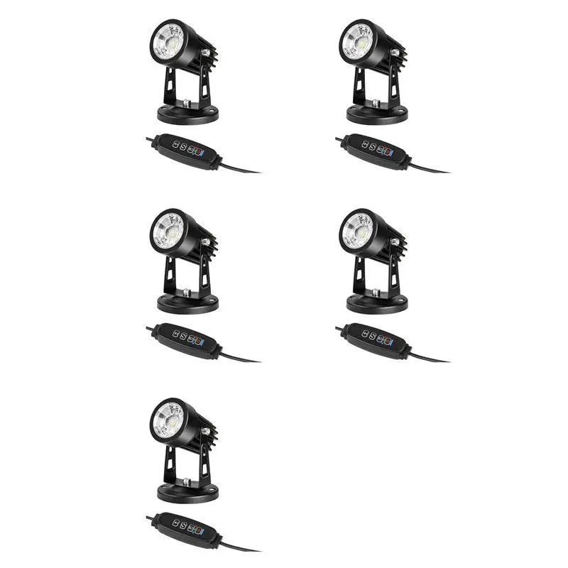 

AC23-5X Точечные светильники для внутреннего освещения с таймером, напольный прожектор мощностью 3 Вт для внутреннего освещения, светильник 3000K/4000K/5000K, вилка стандарта США