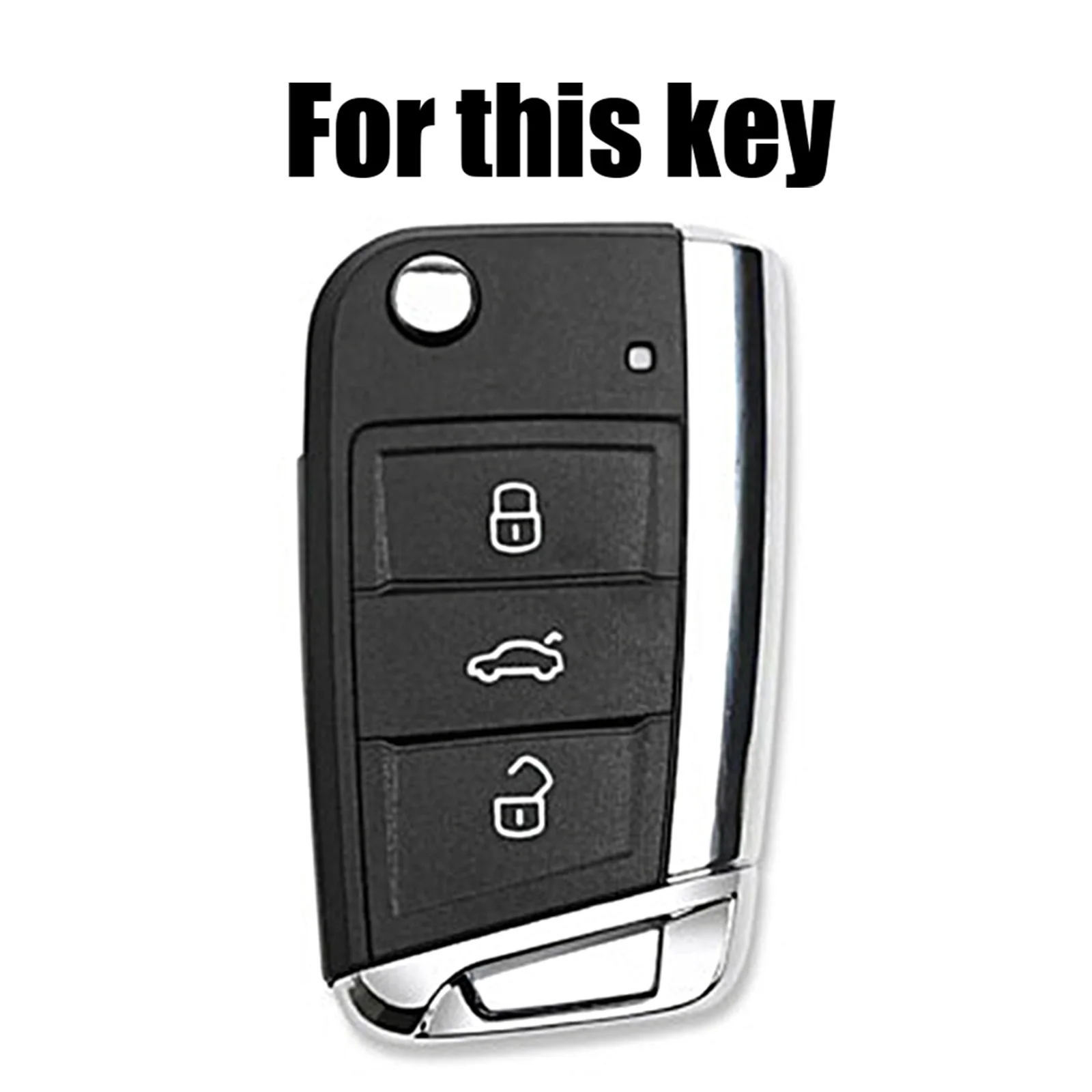 Key Fob Car Remote Cover Shell Case 3 Button Protector For VW Golf Mk4 Mk5 Mk6 Volkswagen Golf Beetle Cabriolet Beetle Caddy Eos