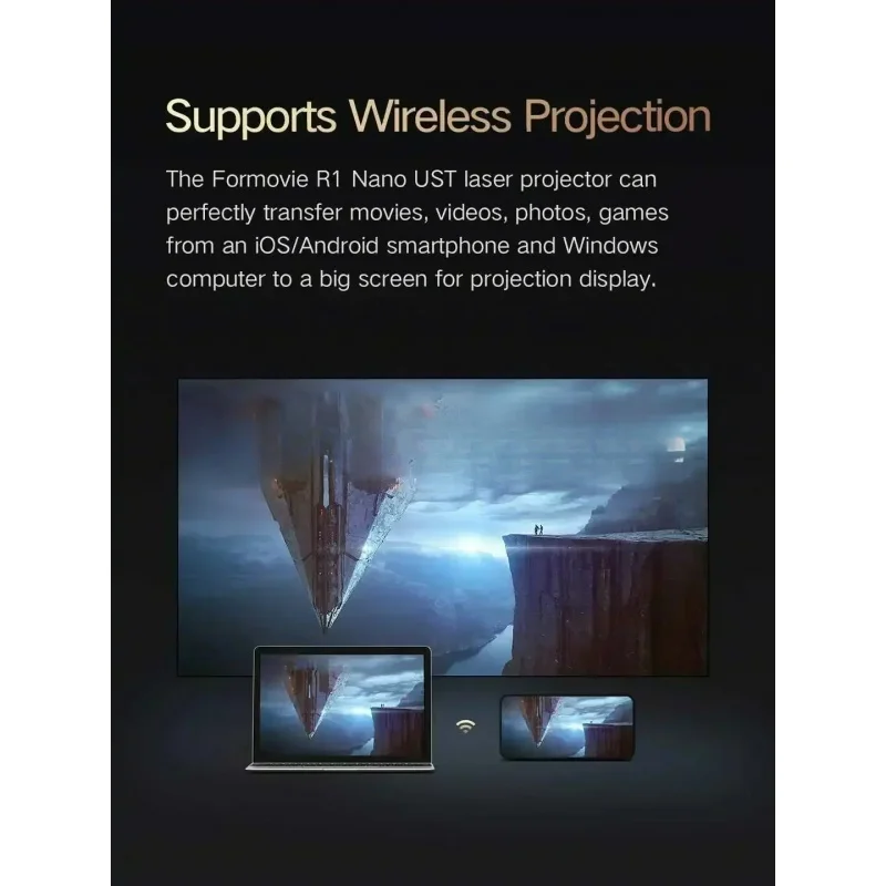 For Mi R1 Ultra-Short Projector Home Wall Projection Close Distance P Laser TV Tencent