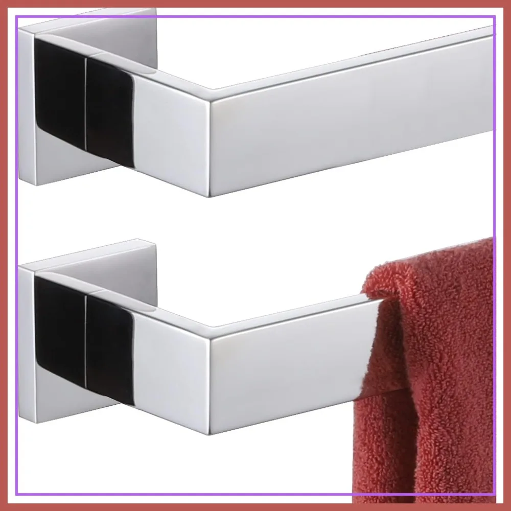 

24-Inch Towel Bar, SUS304 Stainless Steel Towel Rack 2 Pack, Wall Mounted for Bathroom Kitchen, Polished Chrome