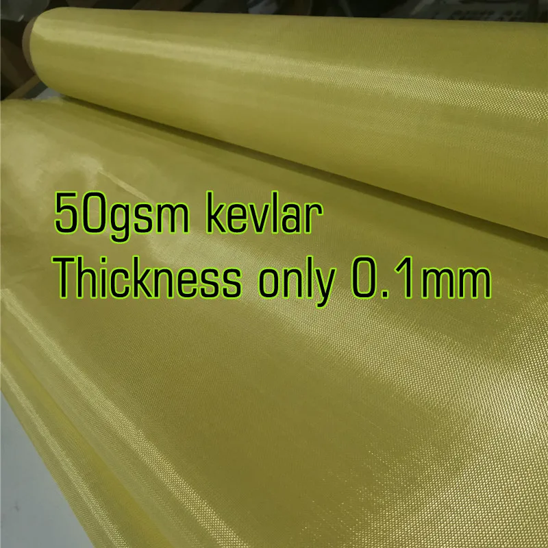 Ultracienka tkanina z włókna kevlarowego 50gsm 200D Tkanina aramidowa 40"/100cm szerokość grubość 0.1mm