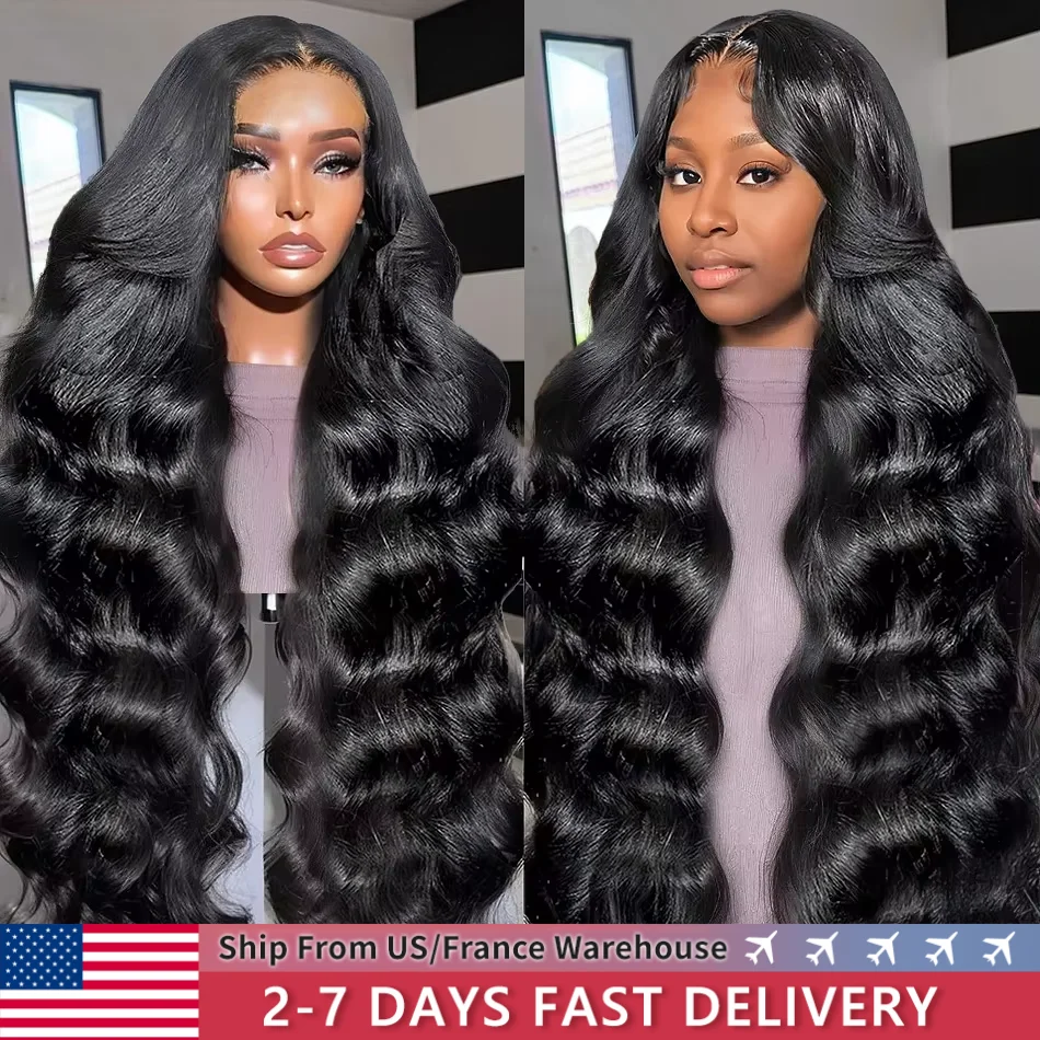 200% Density Transparent Body Wave Lace Front Wigs Brazilian13x4 13x6 Lace Front Human Hair Wigs 4x4 Lace Closure Wig For Women