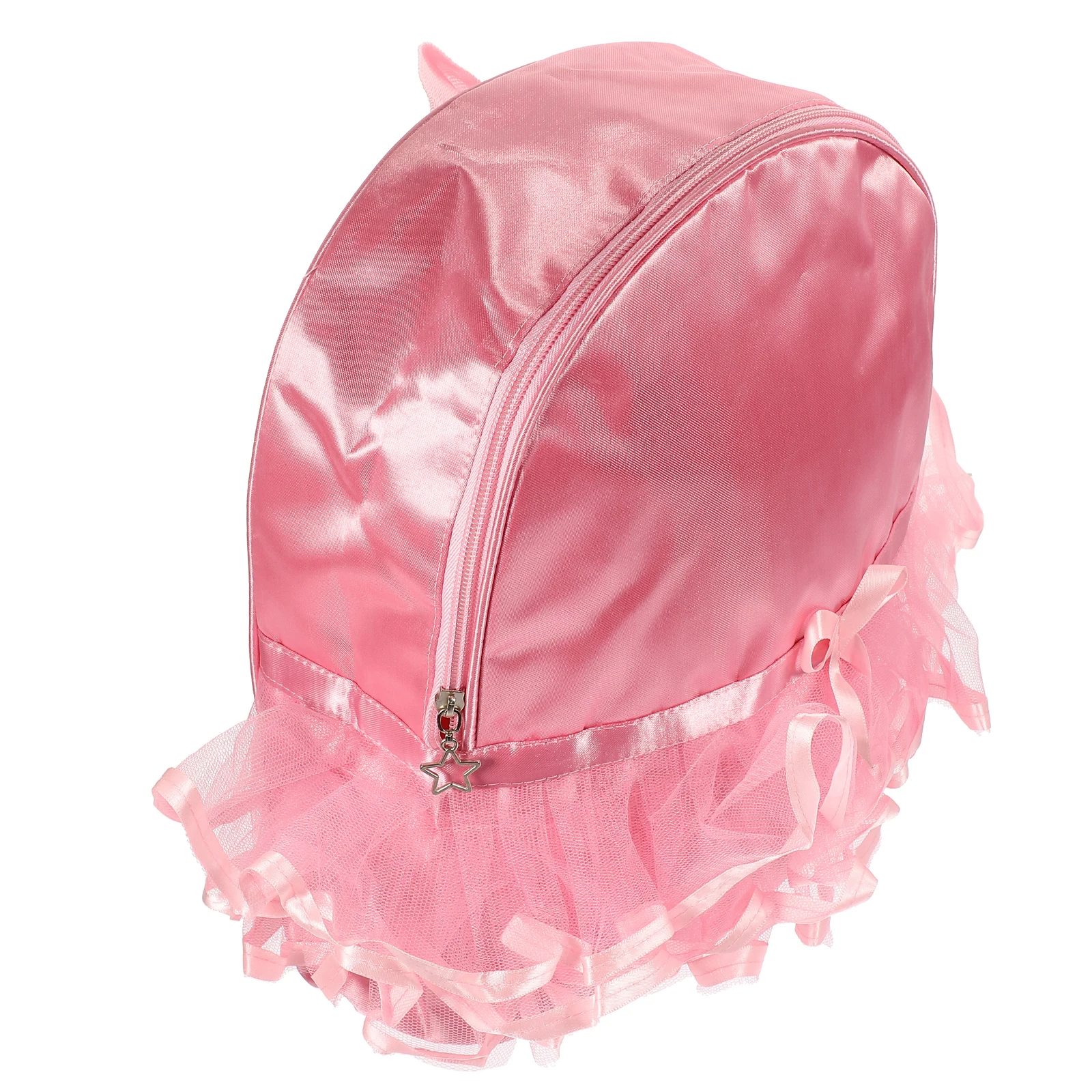 

Ballet Dance Backpack for Kids Pink Nylon Schoolbag Girls Tutu Bag Big Capacity Lightweight Sturdy Durable Dance Props Storage