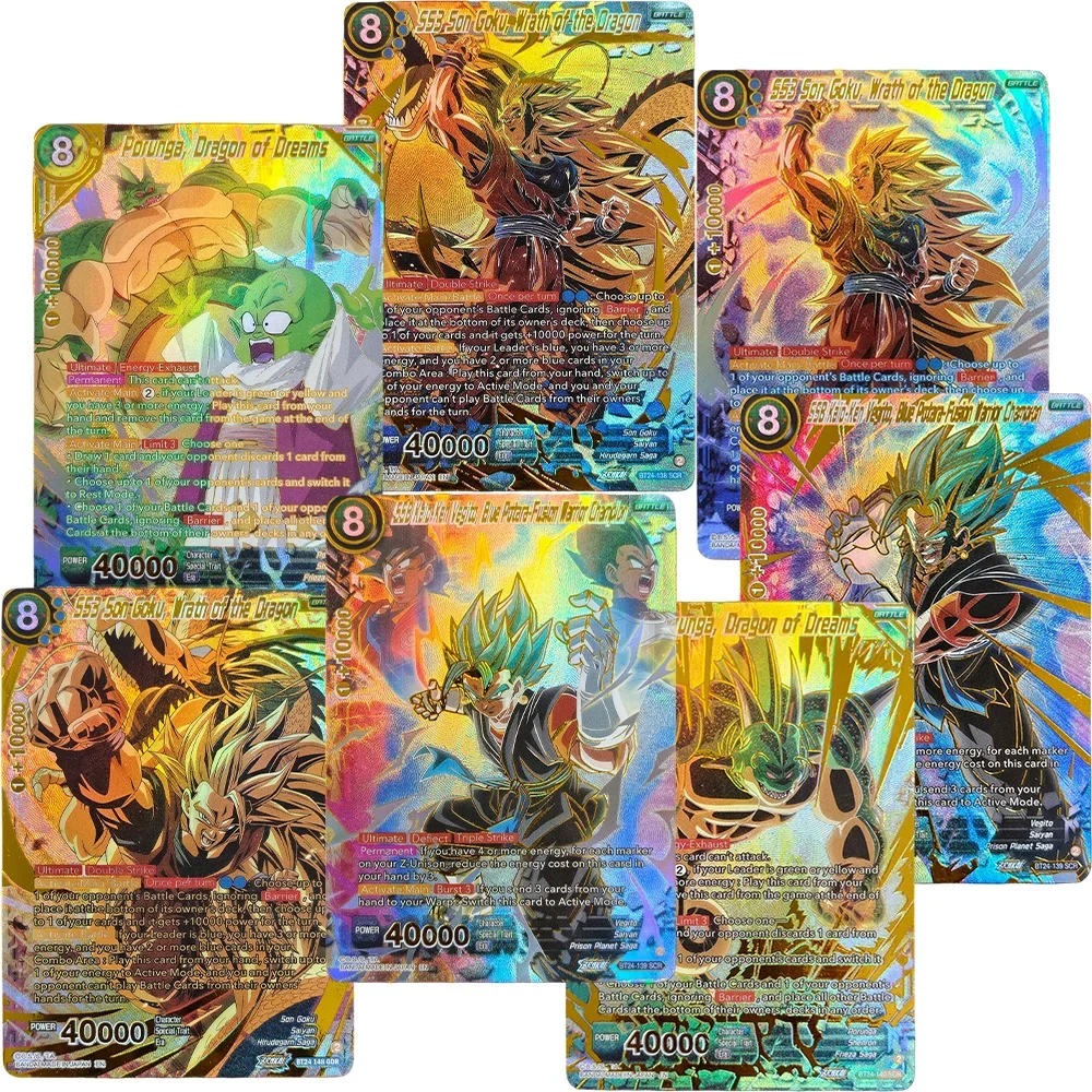 Proxy Dragon Ball Super Fusion World Englisch BT24 Son Goku Vegito Wrath of the Dragon Kaio-Ken Porunga Sammelkarten-Spielzeug
