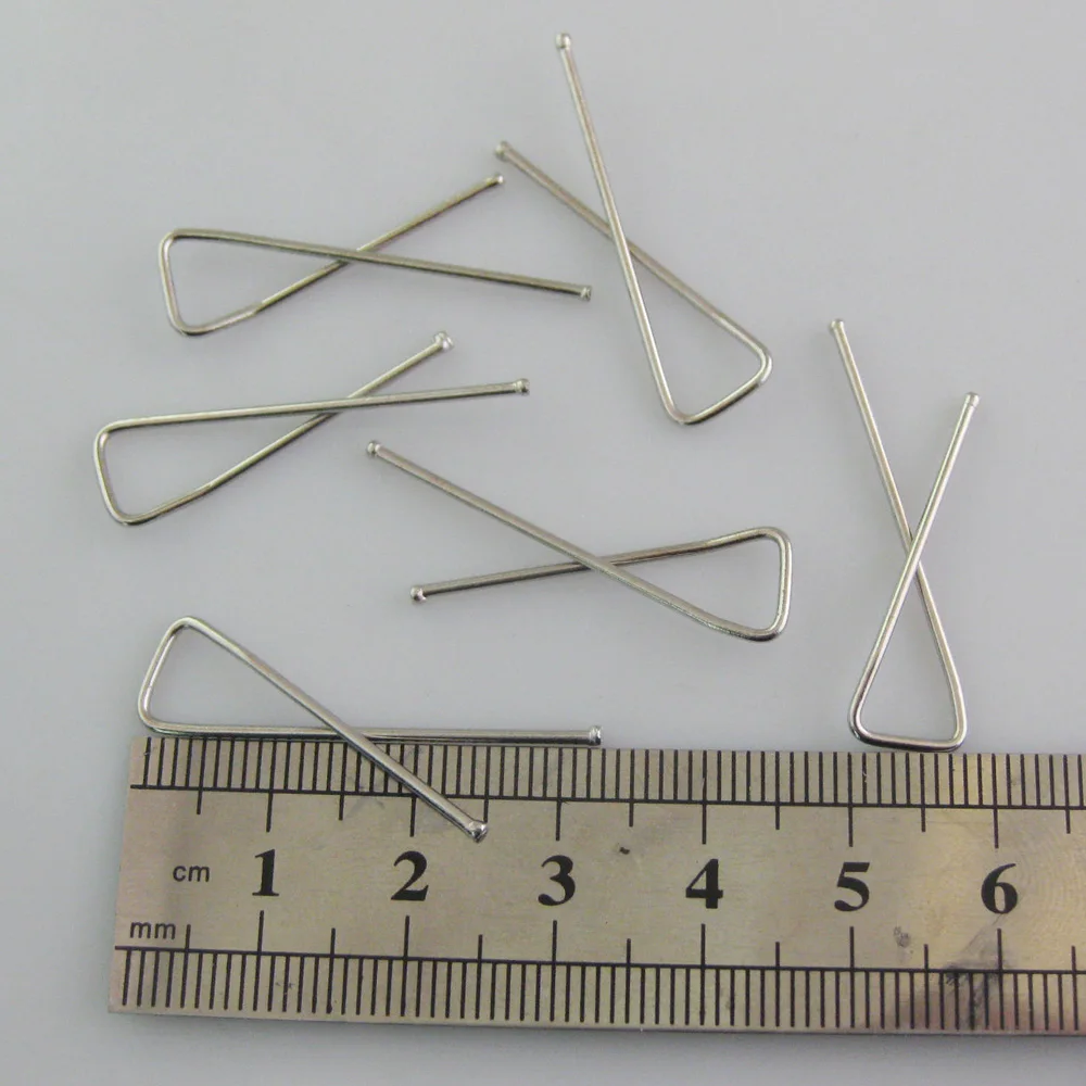 NBNLSA 50Pcs About 33MM Long Iron Clips For Garment Shirt Collar Package DIY Sewing Supplies