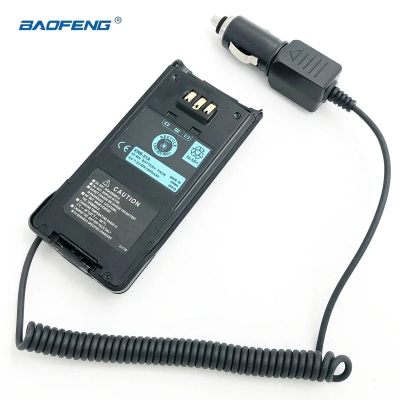 Adaptador Eliminador de Bateria para Carro, Carregador, Acessório Walkie Talkie, KNB31A, TK-3180, Tk2180, Tk3180, TK5210, TK5310, 12 V, 24V