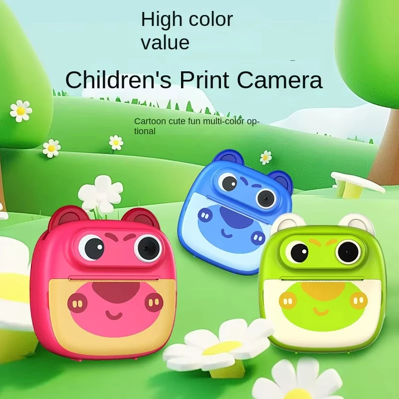 

Printable Camera Christmas Gift Thermal Mini Printer 1080P HD Digital Children Toys Photo Sticker Dual Lens Instant Print Camera