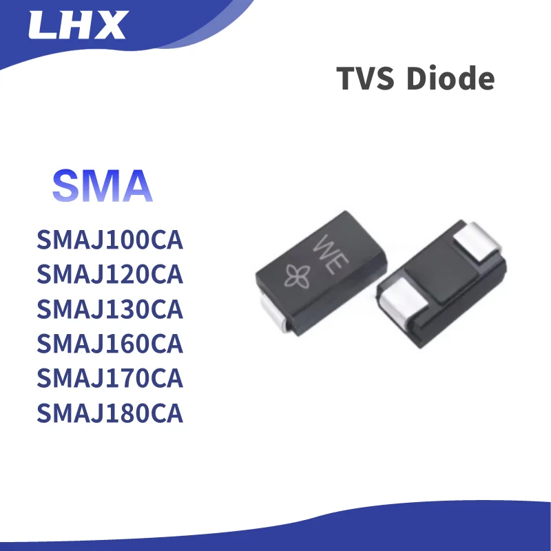 50PCS/LOT SMD TVS Diode SMAJ100CA-ZZ SMAJ120CA-VG SMAJ130CA-VK SMAJ160CA-VP SMAJ170CA-VR SMAJ180CA-VT SMA Spot Sales