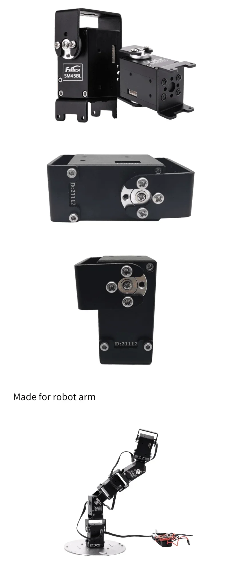 Feetech SM40BL 40kg.cm Servo bus seriale RS485 Encoder magnetico senza spazzole Robot Servo 0-360 gradi con feedback 12V 24V Servos