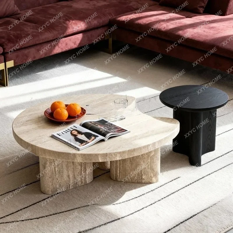 XXNew villa large apartment high-end natural cave stone coffee table