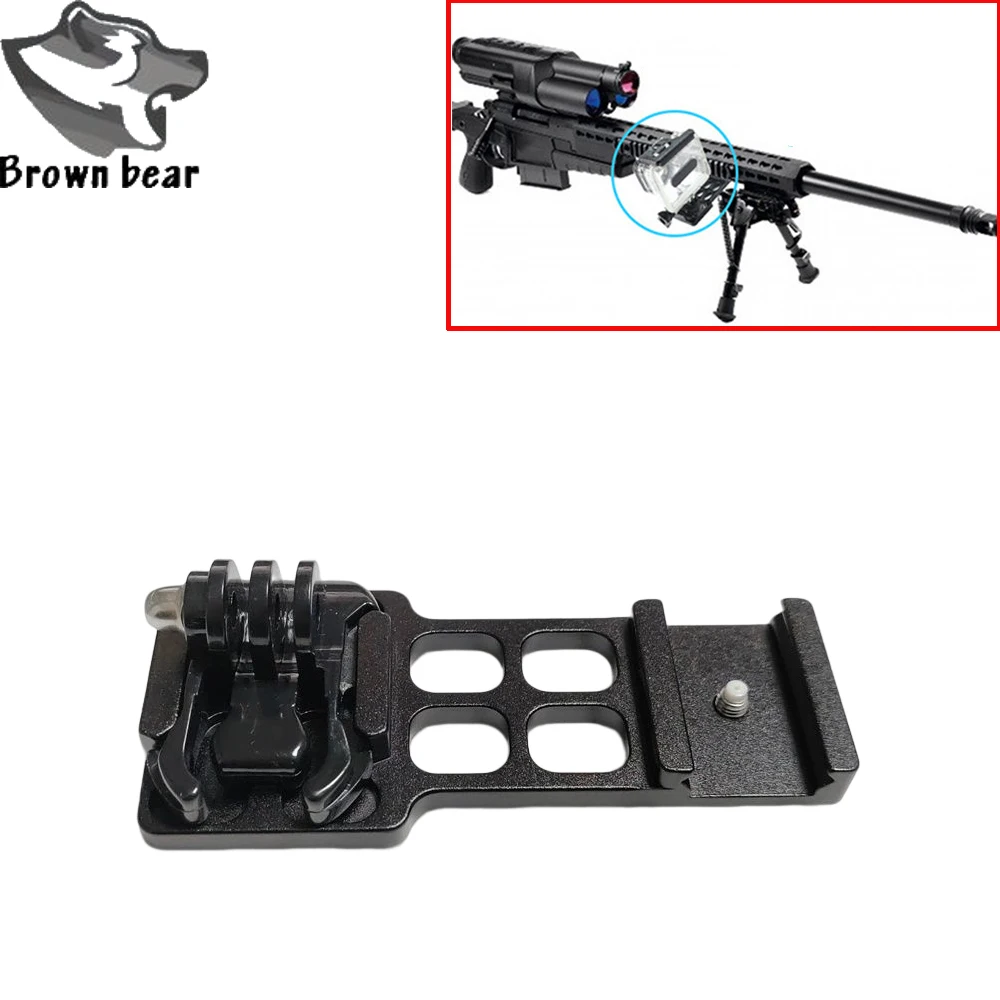 Tactical Side Rail Mount Adapter Action Camera Gopro Hero7 6 5 4 3 3 Iphone Samsung Phone Hunting Airsoft Shotgun Rifle Shooting