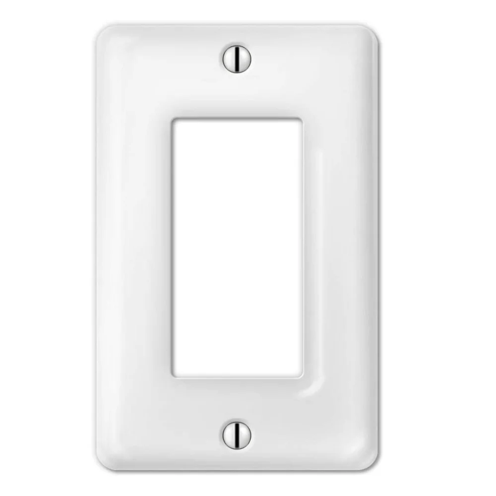 Classic Beadboard Switch Wall Plate Cover, Decorative Porcelain Light Switch Plate Outlet Wallplate Covers Ceramic Toggle Panel