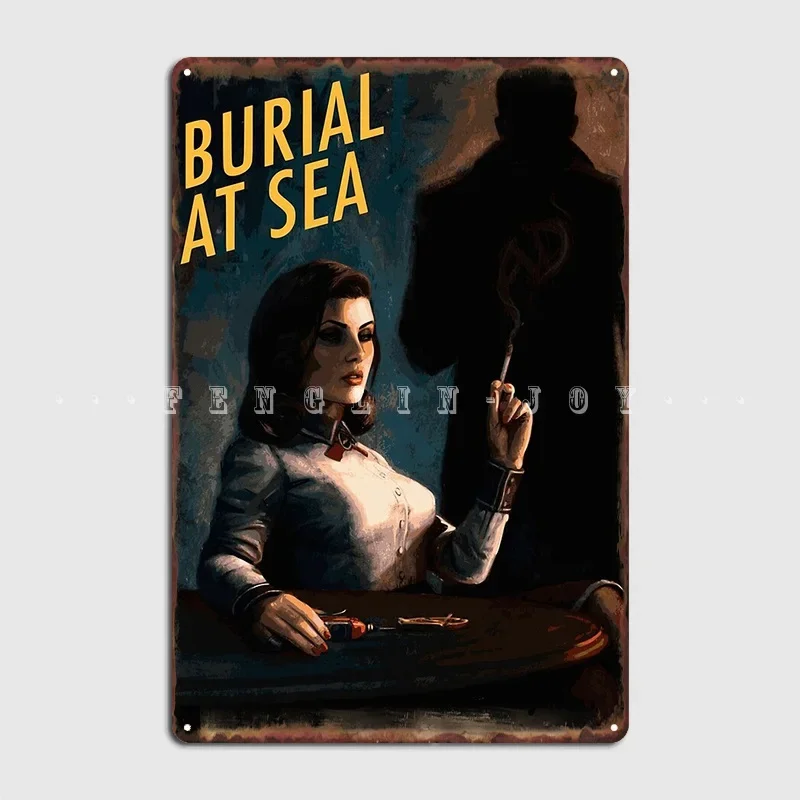 Bioshock Infinite: Burial At Sea Vintage Comic-Book Artwork Metal Sign Kitchen Plaques Pub Personalized Tin Sign Poster